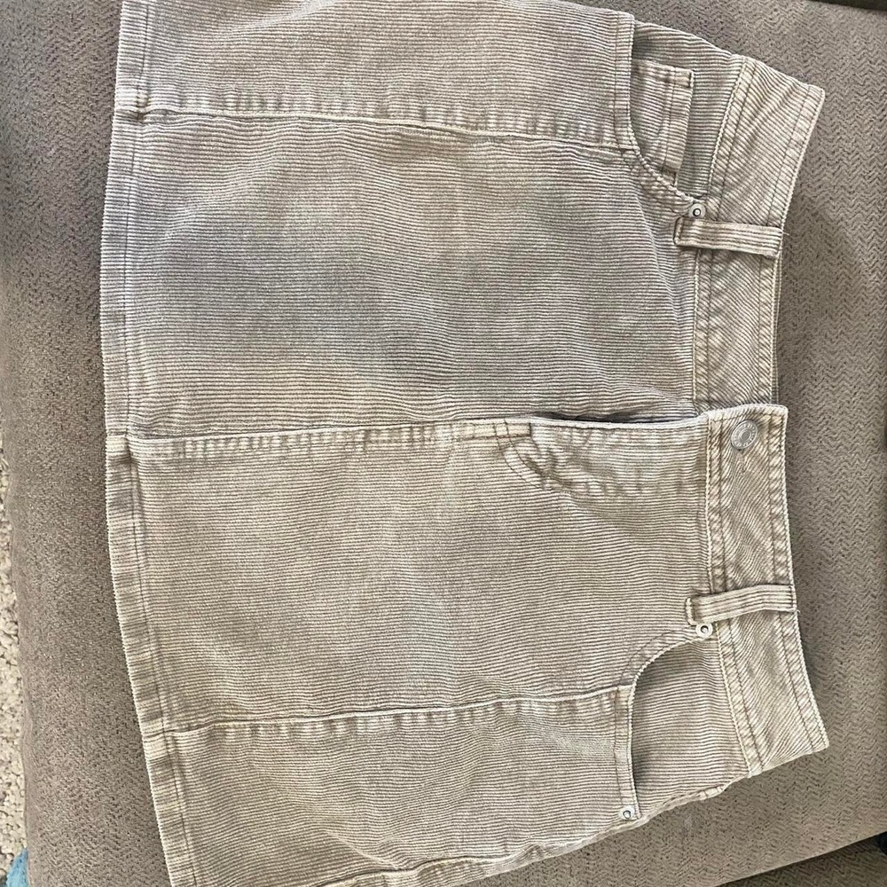 Y2K Beige Corduroy Mini Skirt Forever 21 Neutral  Low Rise M